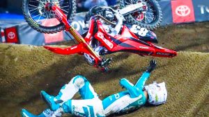 image of a supercross crash